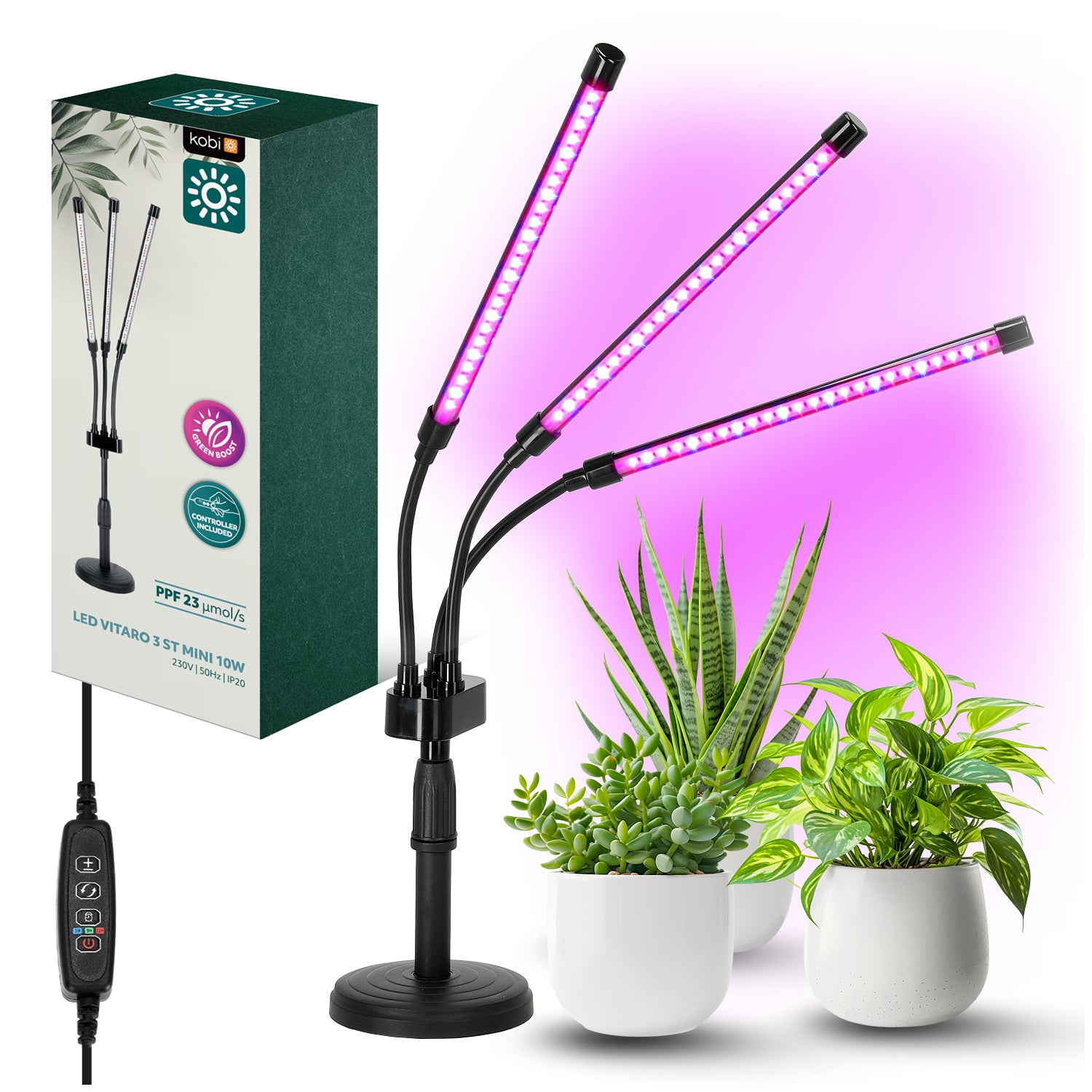 LED grow lamp LED VITARO 3 ST MINI 10W Kobi Design