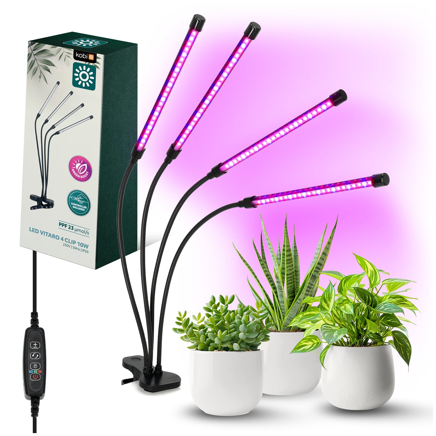 LED grow lamp LED VITARO 4 CLIP 10W Kobi Design
