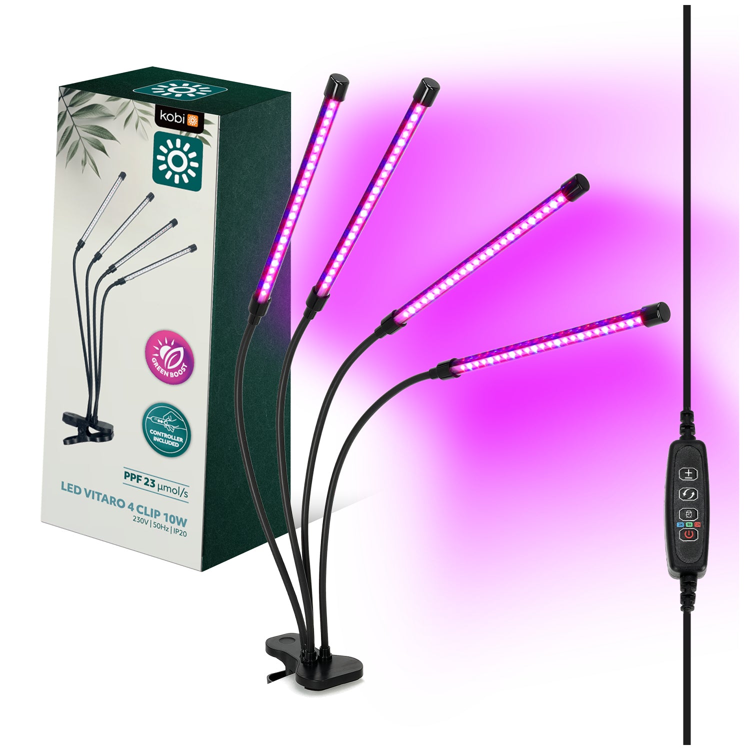 LED grow lamp LED VITARO 4 CLIP 10W Kobi Design