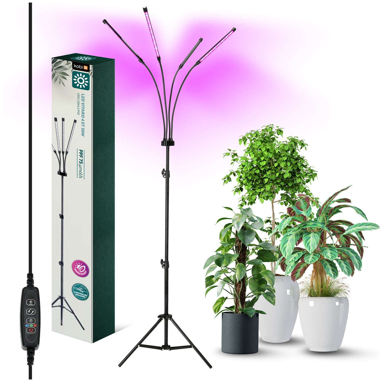 LED grow lamp LED VITARO 4 ST 30W Kobi Design