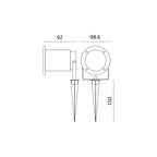 Garden lamp BLAKE 2 1xGU10 IP65 black Kobi