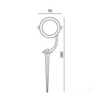 Garden lamp BLAKE UNO 1xGU10 IP65 black Kobi