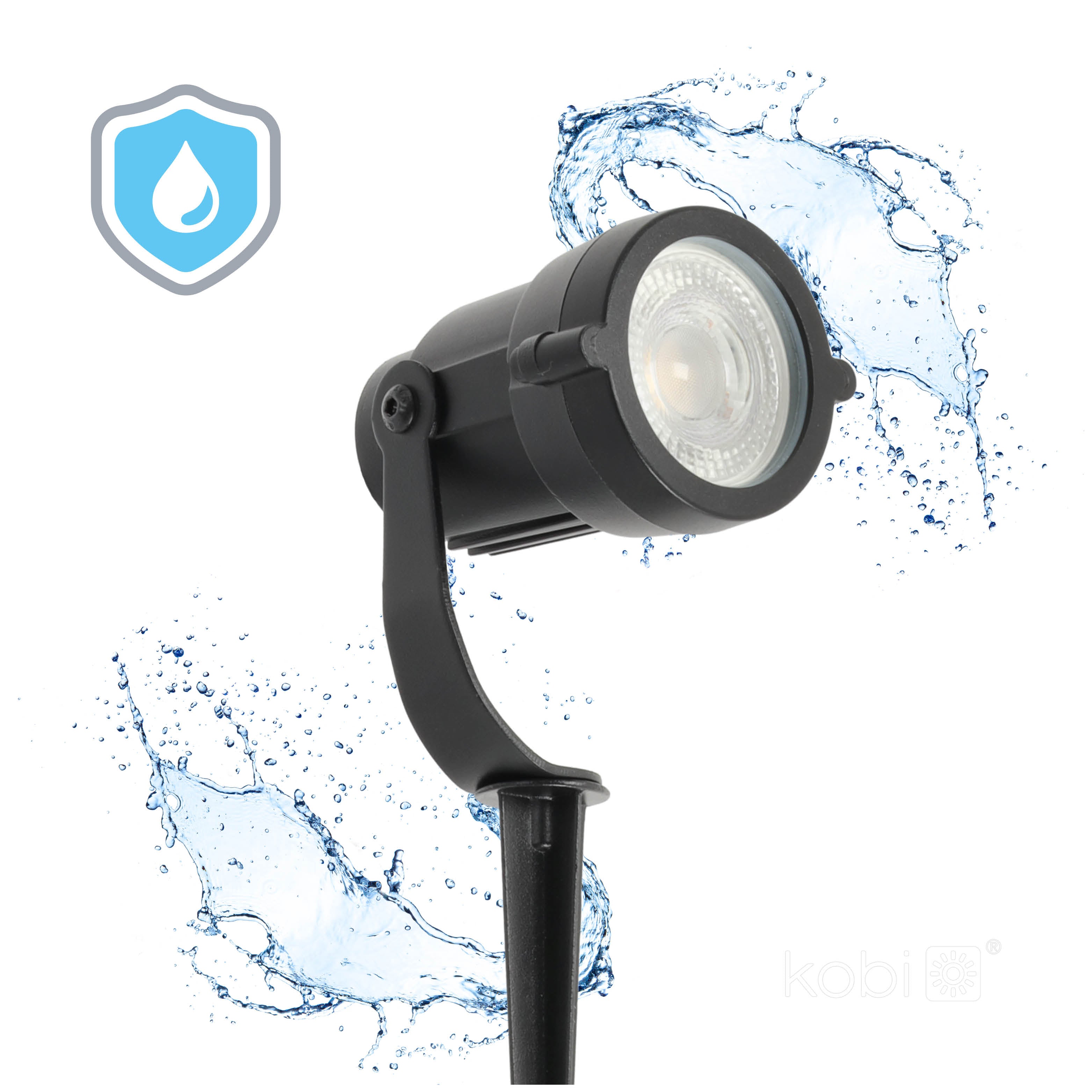 Garden lamp BLAKE UNO 1xGU10 IP65 black Kobi
