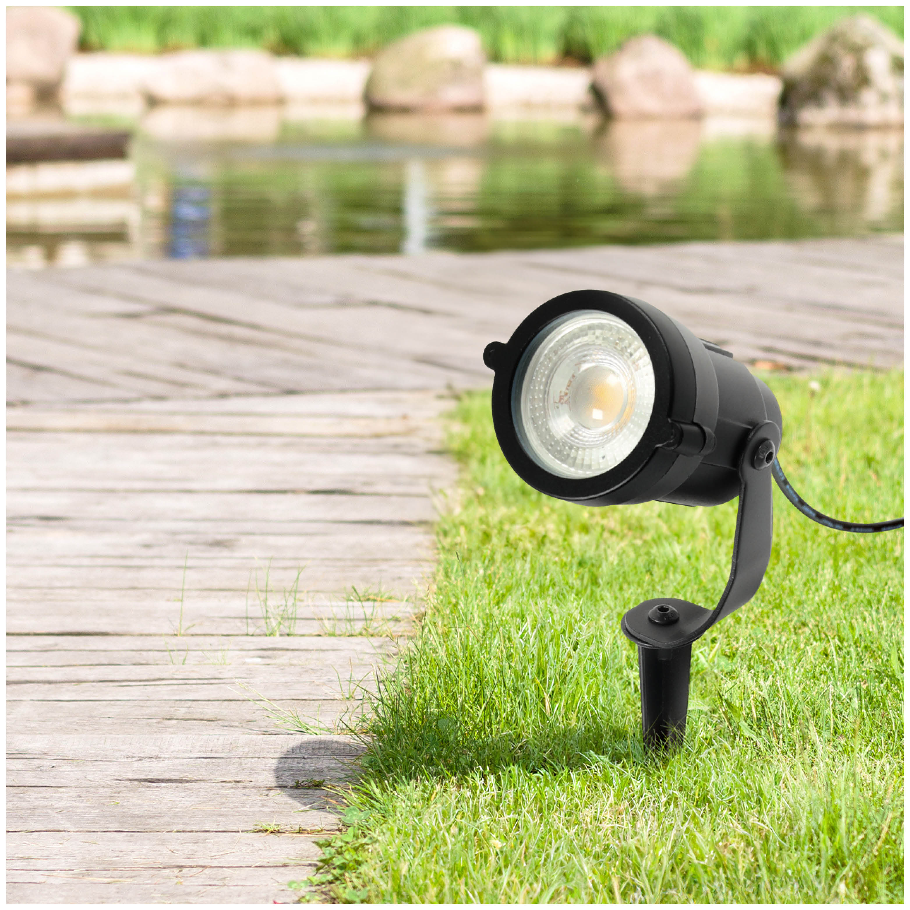 Garden lamp BLAKE UNO 1xGU10 IP65 black Kobi