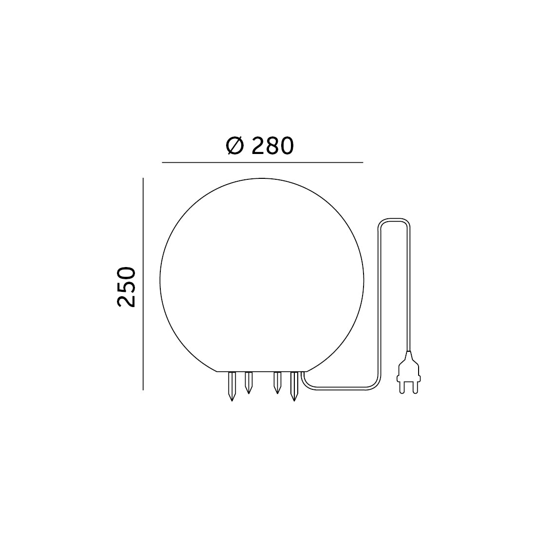 Garden lamp GARDEN BALL M 1xE27 IP65 Kobi