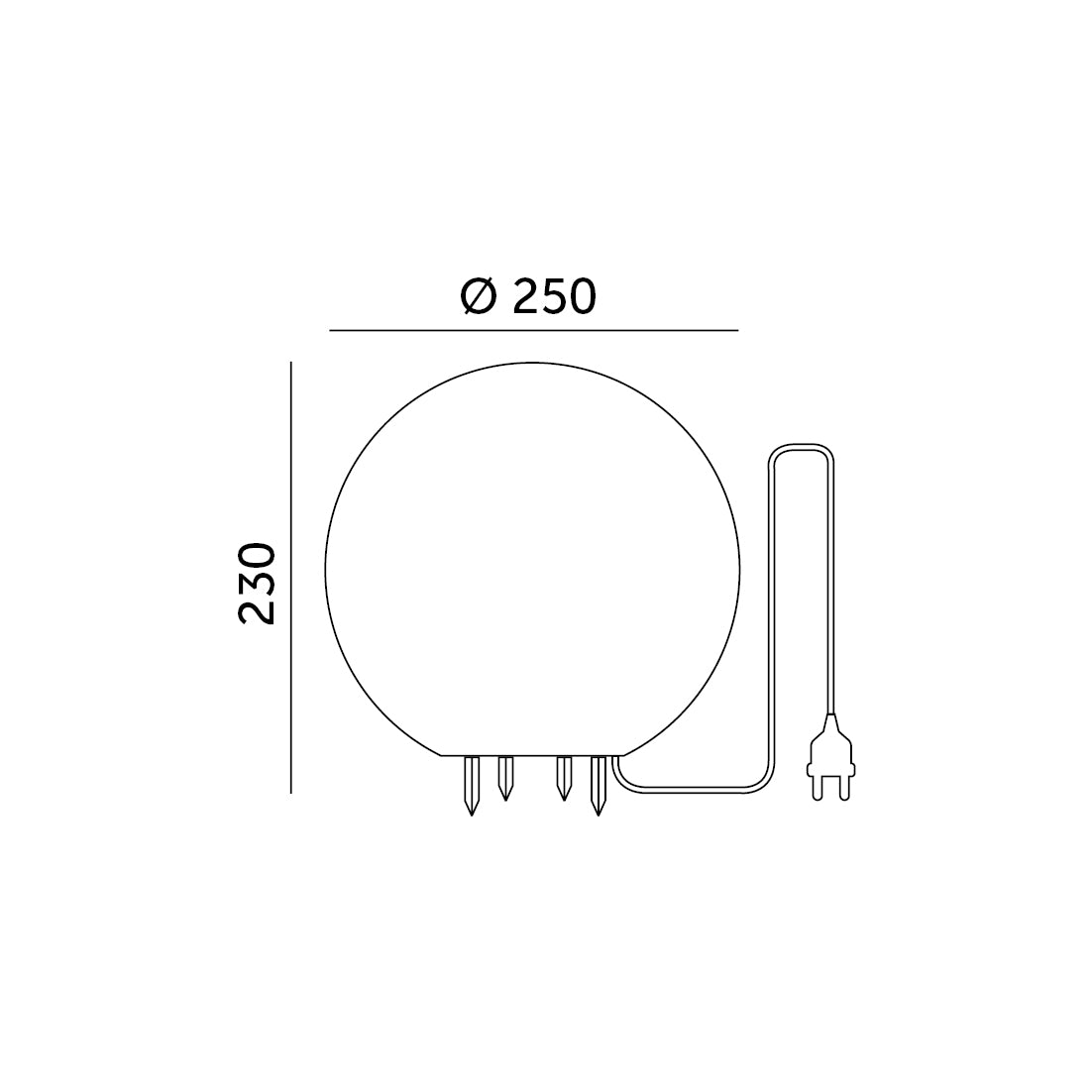 Garden lamp GARDEN BALL S 1xE27 IP65 Kobi