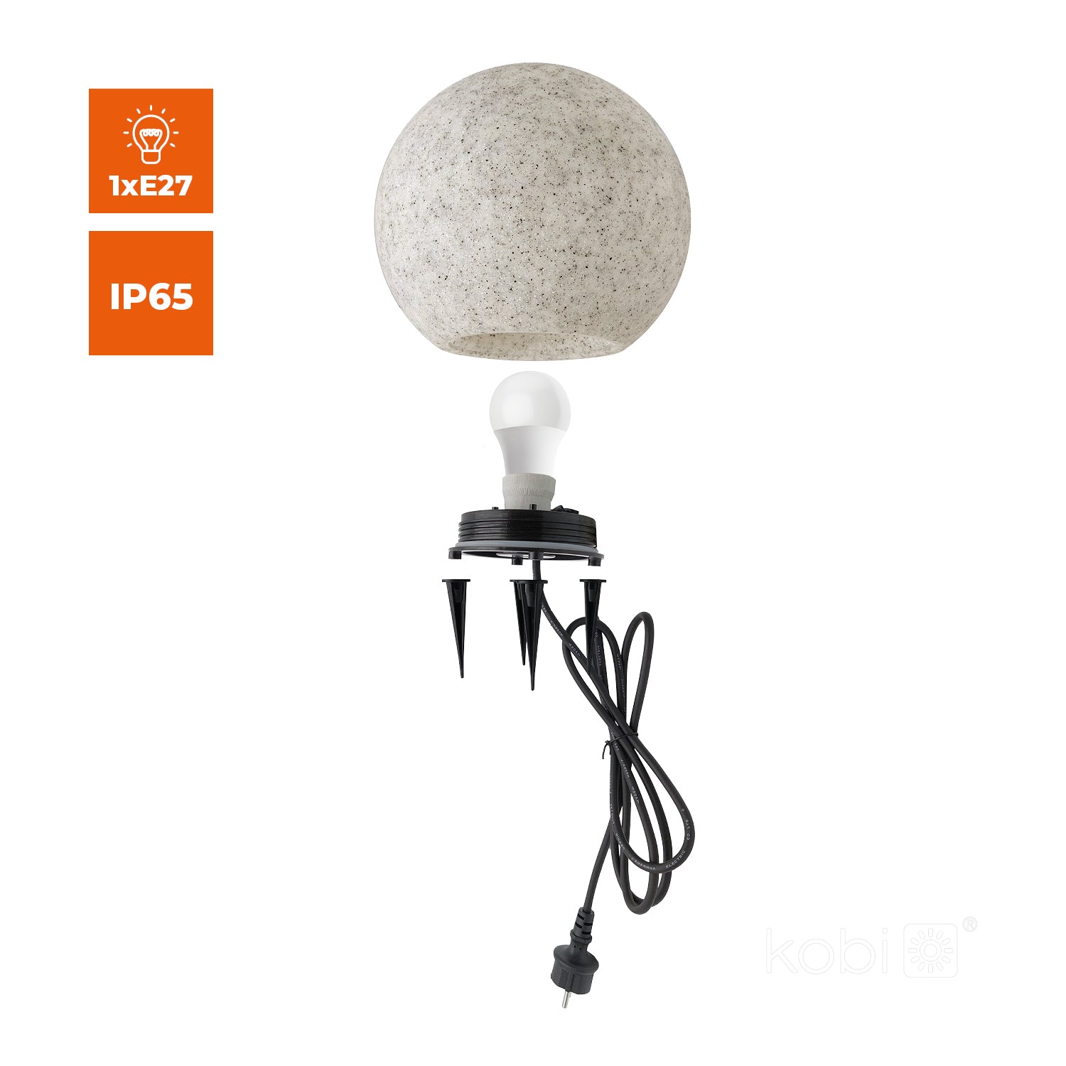 Garden lamp GARDEN BALL S 1xE27 IP65 Kobi