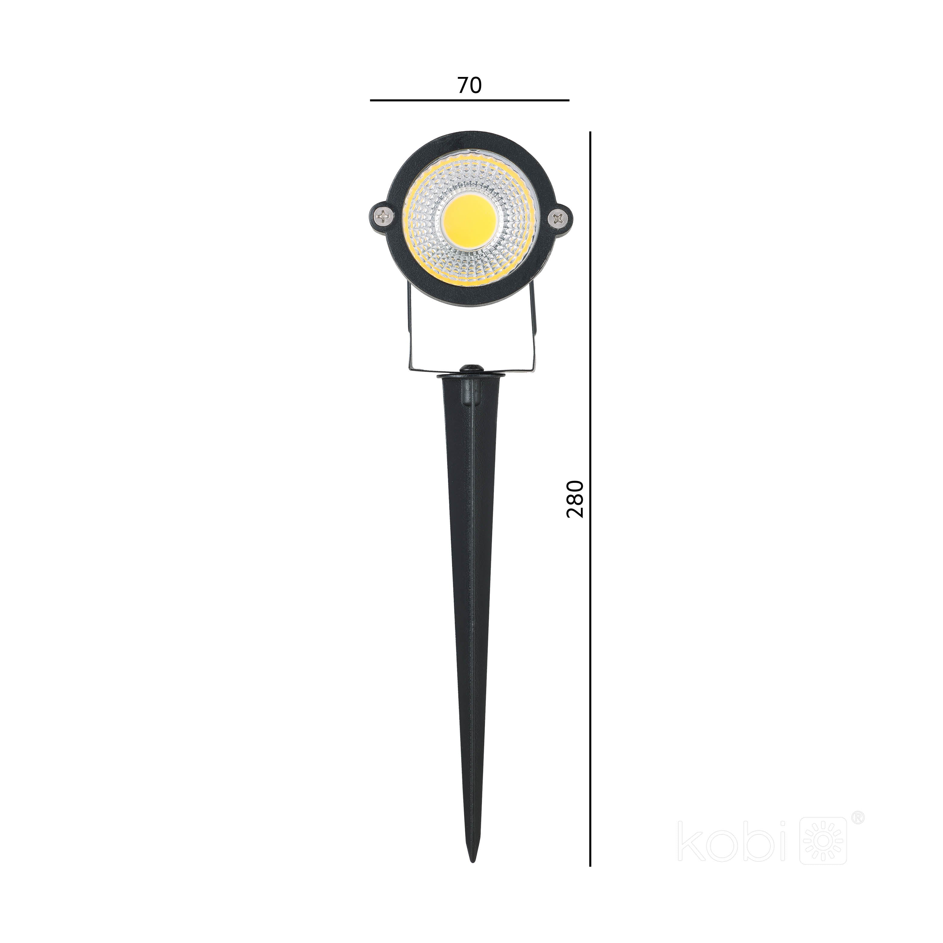 Garden lamp LED BLAKE 5W 3000K IP65 black Kobi