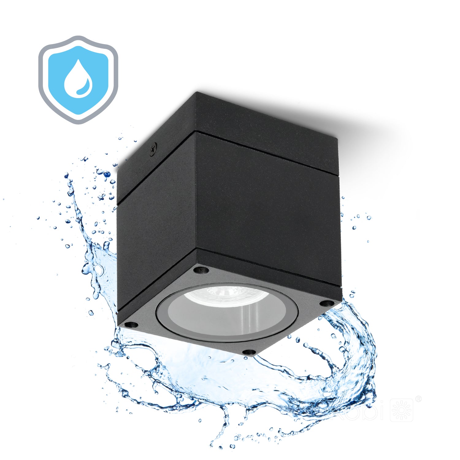 Garden lamp QUERK 1 1xGU10 IP54 black LED2B