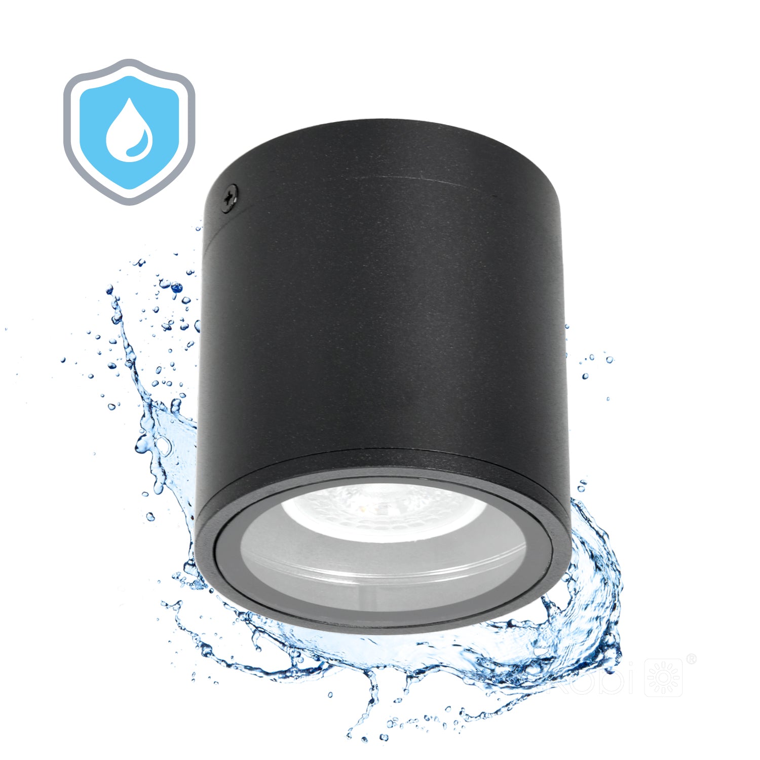 Garden lamp QUERK 2 1xGU10 IP54 black LED2B