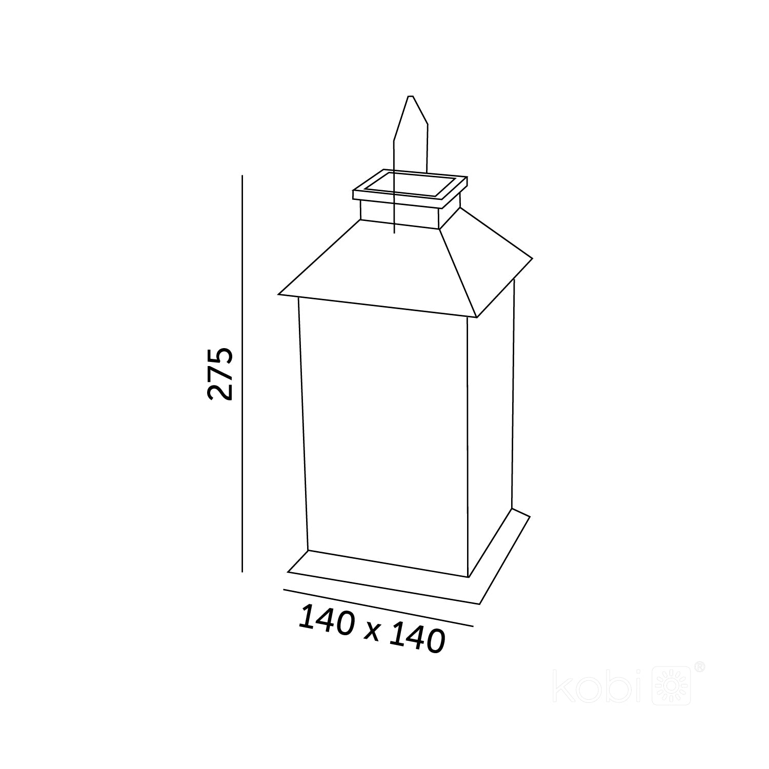 Solar garden lamp LED CANDELIO 2700K gold LED2B