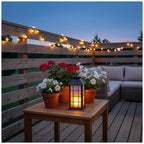 Solar garden lamp LED CANDELIO MILKY 1600K IP44 black LED2B