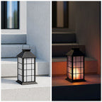 Solar garden lamp LED CANDELIO MILKY 1600K IP44 black LED2B