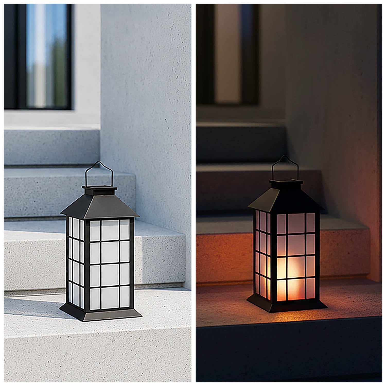 Solar garden lamp LED CANDELIO MILKY 1600K IP44 black LED2B