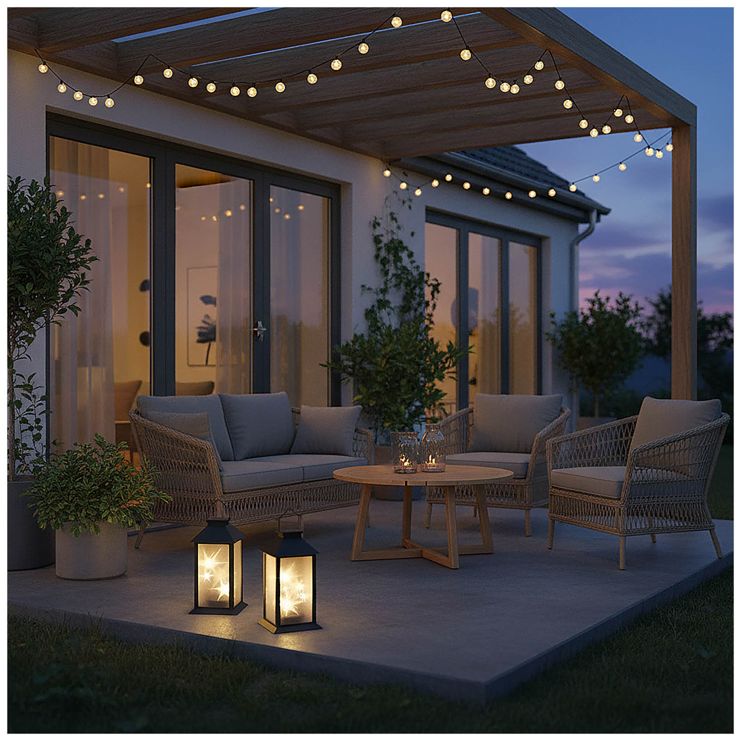 Solar garden lamp LED CANDELIO STAR 2700K IP44 black LED2B