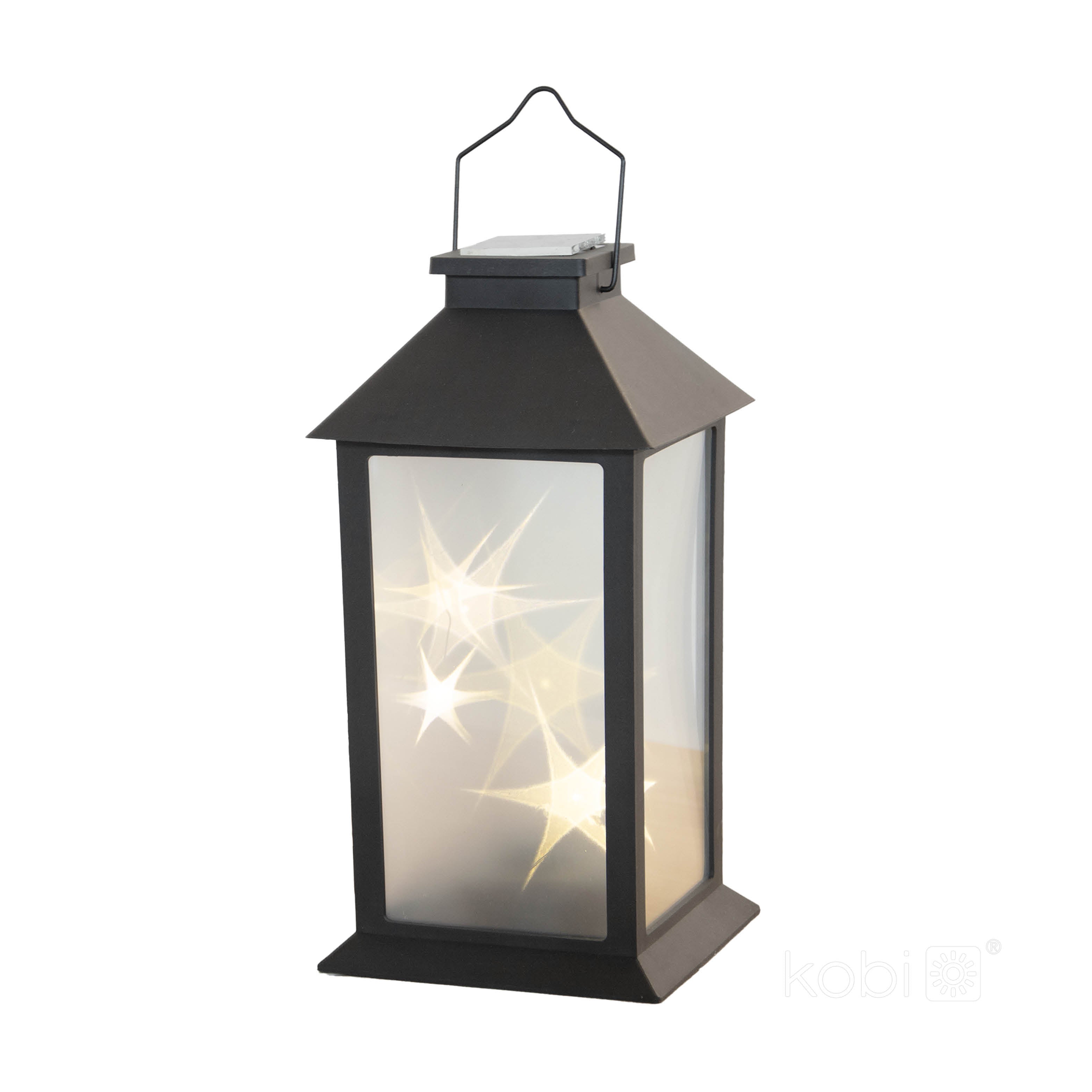 Solar garden lamp LED CANDELIO STAR 2700K IP44 black LED2B