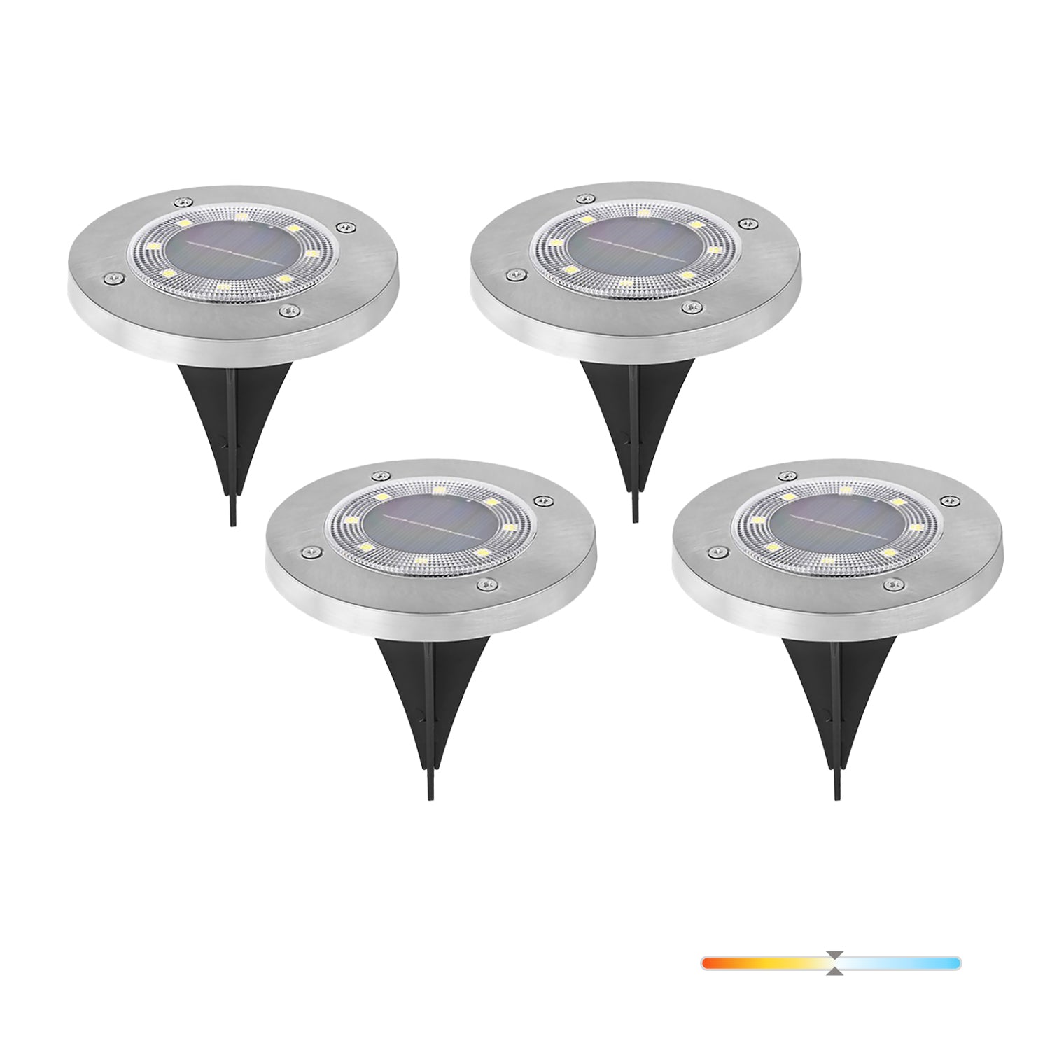 Solar garden lamp LED CLAVO G2 4000K IP44 4-pak LED2B
