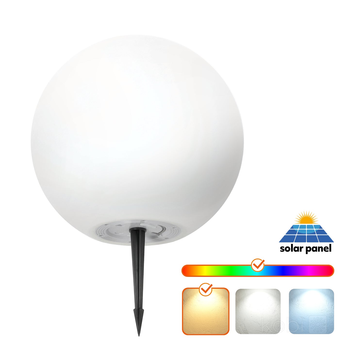 Garden lamp Solar LED GARDEN BALL 30cm 3000K+RGB Kobi Design