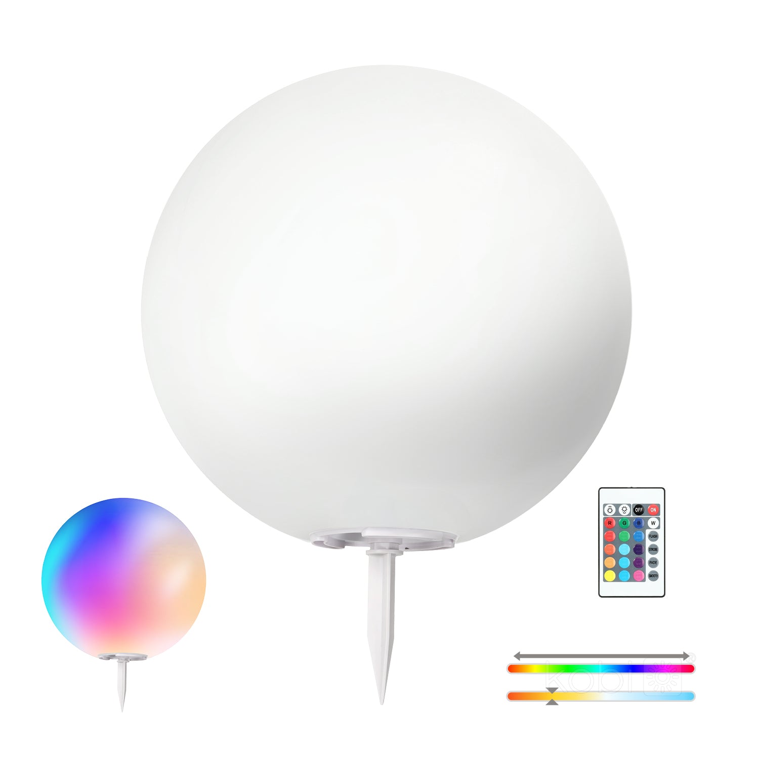 Garden lamp Solar LED GARDEN BALL 40cm 3000K+RGB Kobi Design