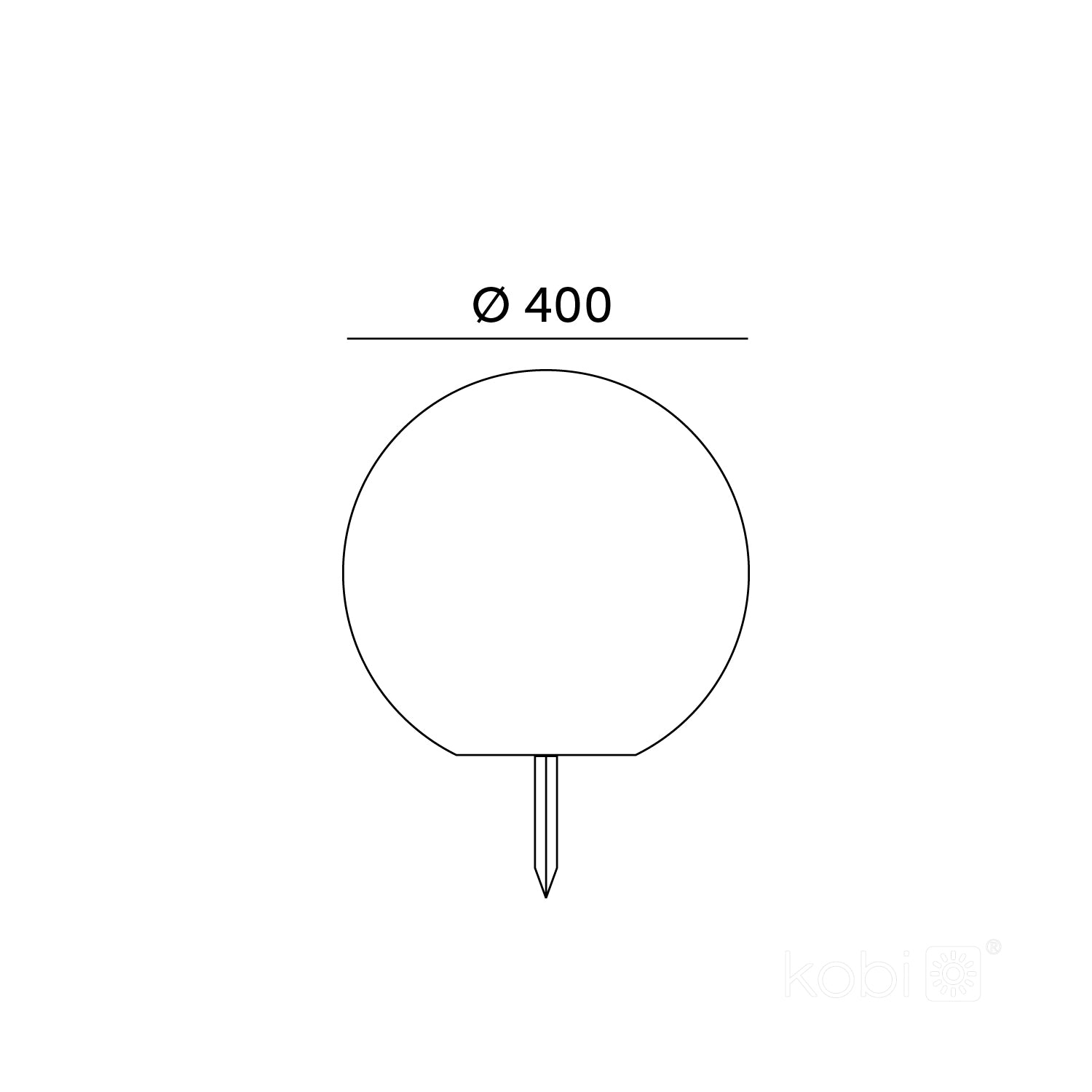 Garden lamp Solar LED GARDEN BALL 40cm 3000K+RGB Kobi Design