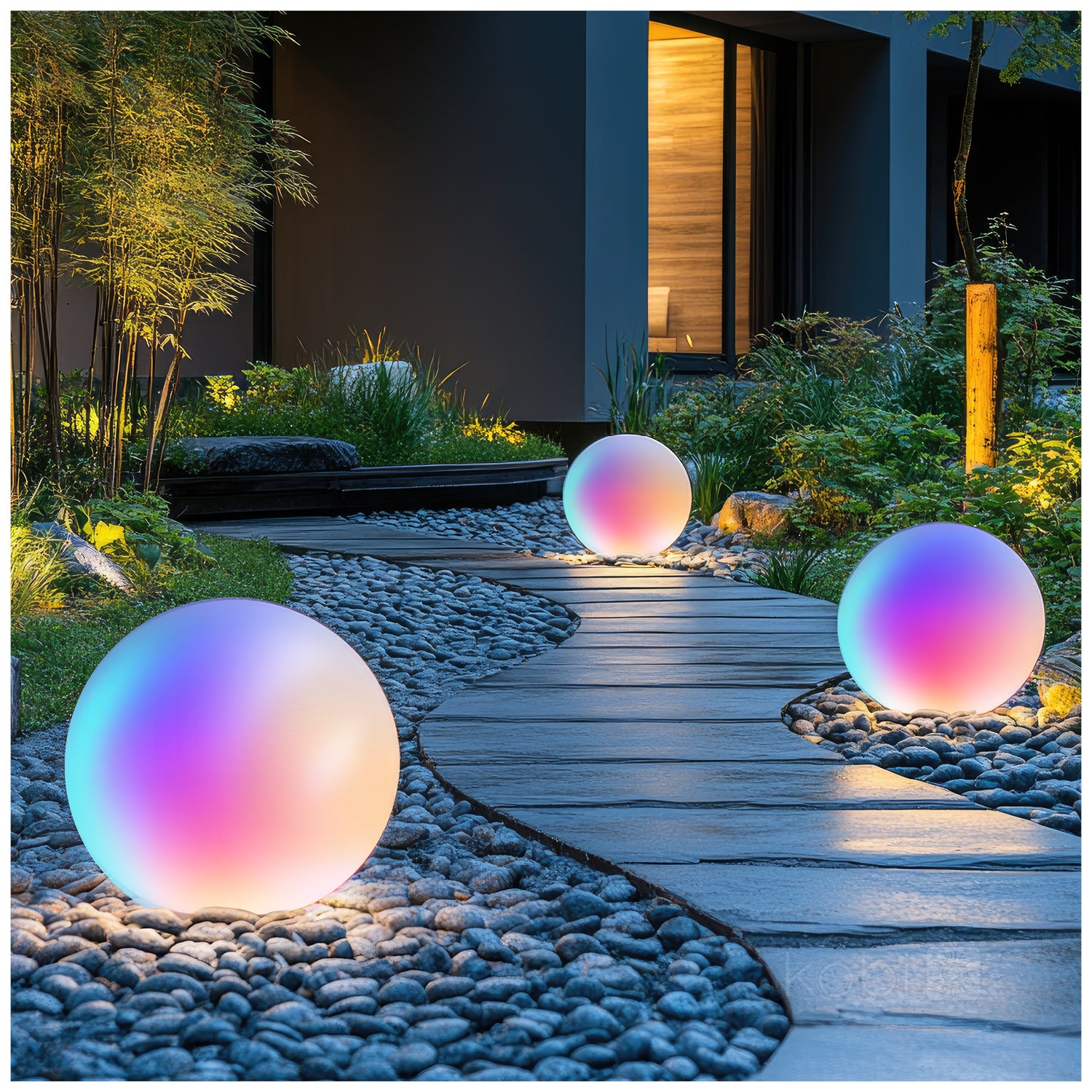 Garden lamp Solar LED GARDEN BALL 40cm 3000K+RGB Kobi Design