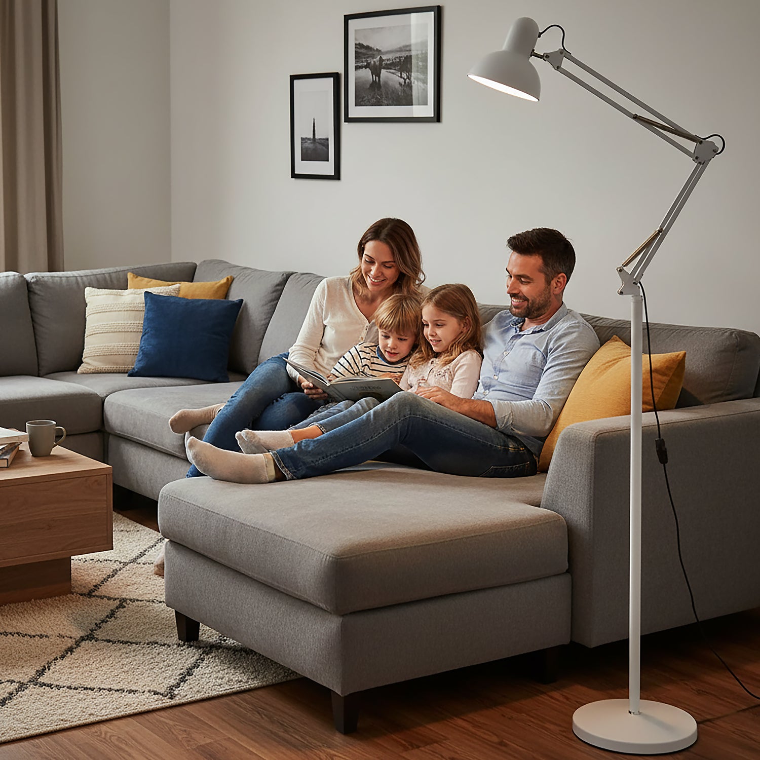 Floor lamp AURIQ ST 1xE27 white LED2B