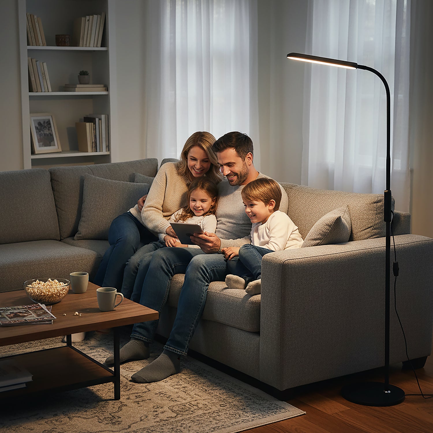 Floor lamp LED TEILO 10W 3CCT black LED2B