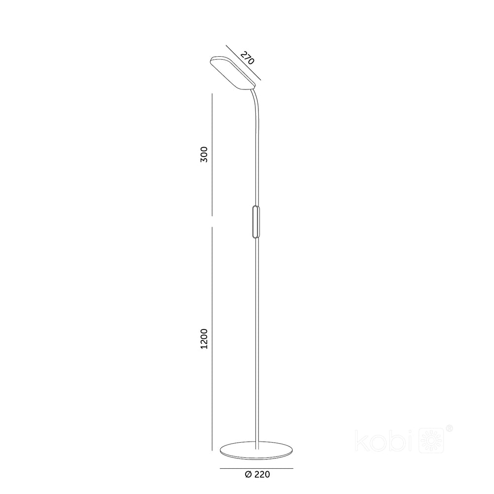 Floor lamp LED TEILO 10W 3CCT black LED2B