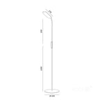 Floor lamp LED TEILO 10W 3CCT black LED2B
