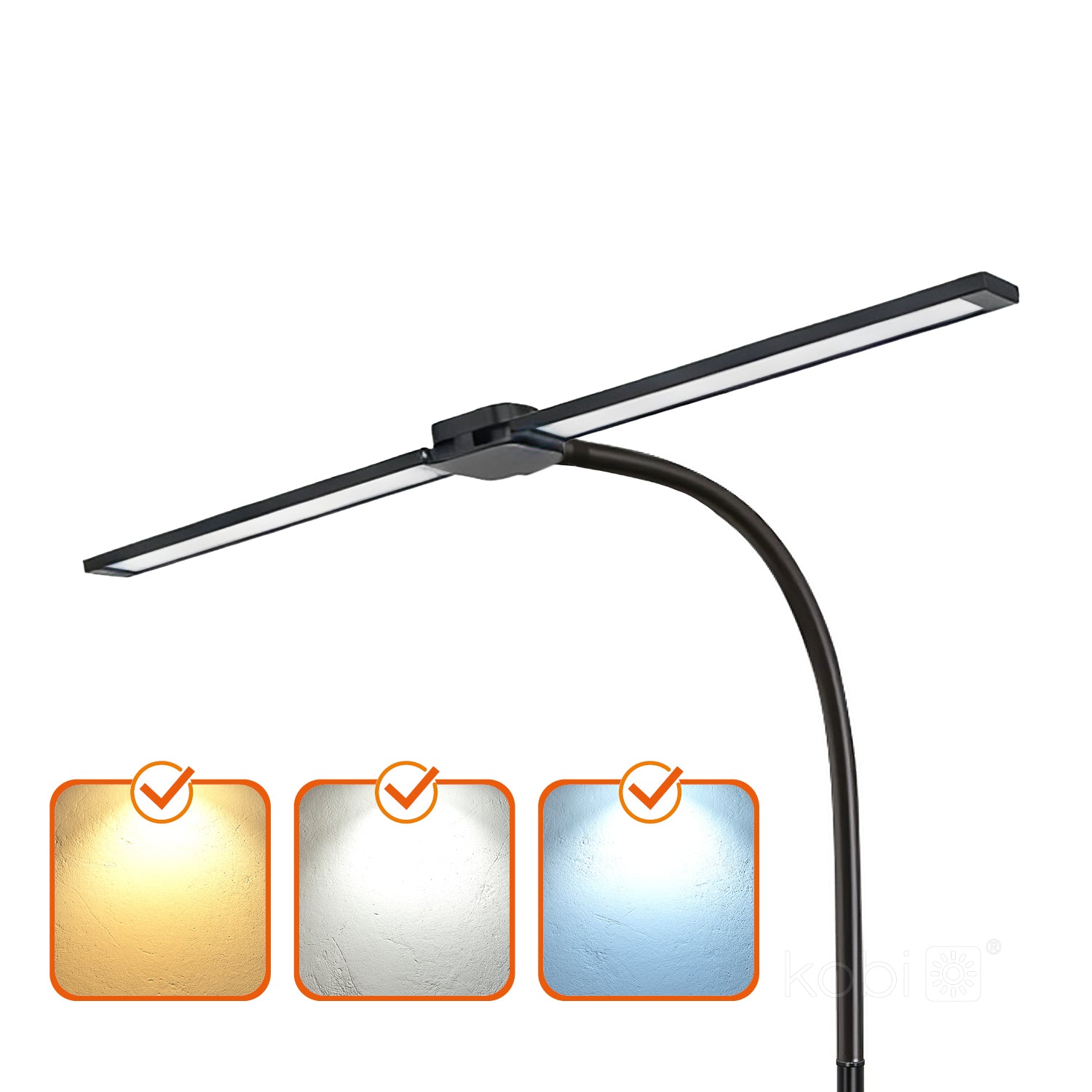 Floor lamp TEILO 2 14W 3CCT black LED2B