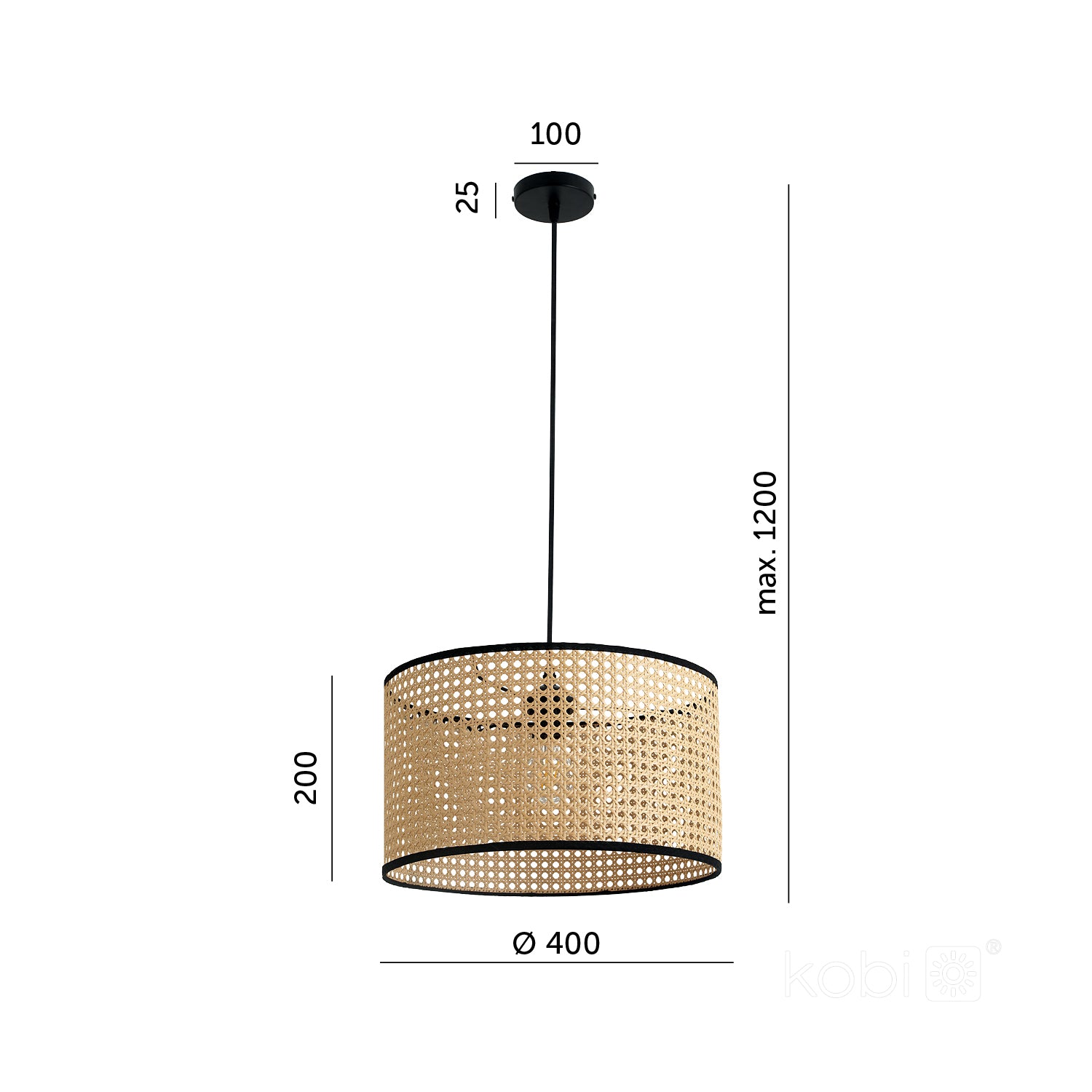 Ceiling lamp BOHO RENNI B 1xE27 Kobi Design
