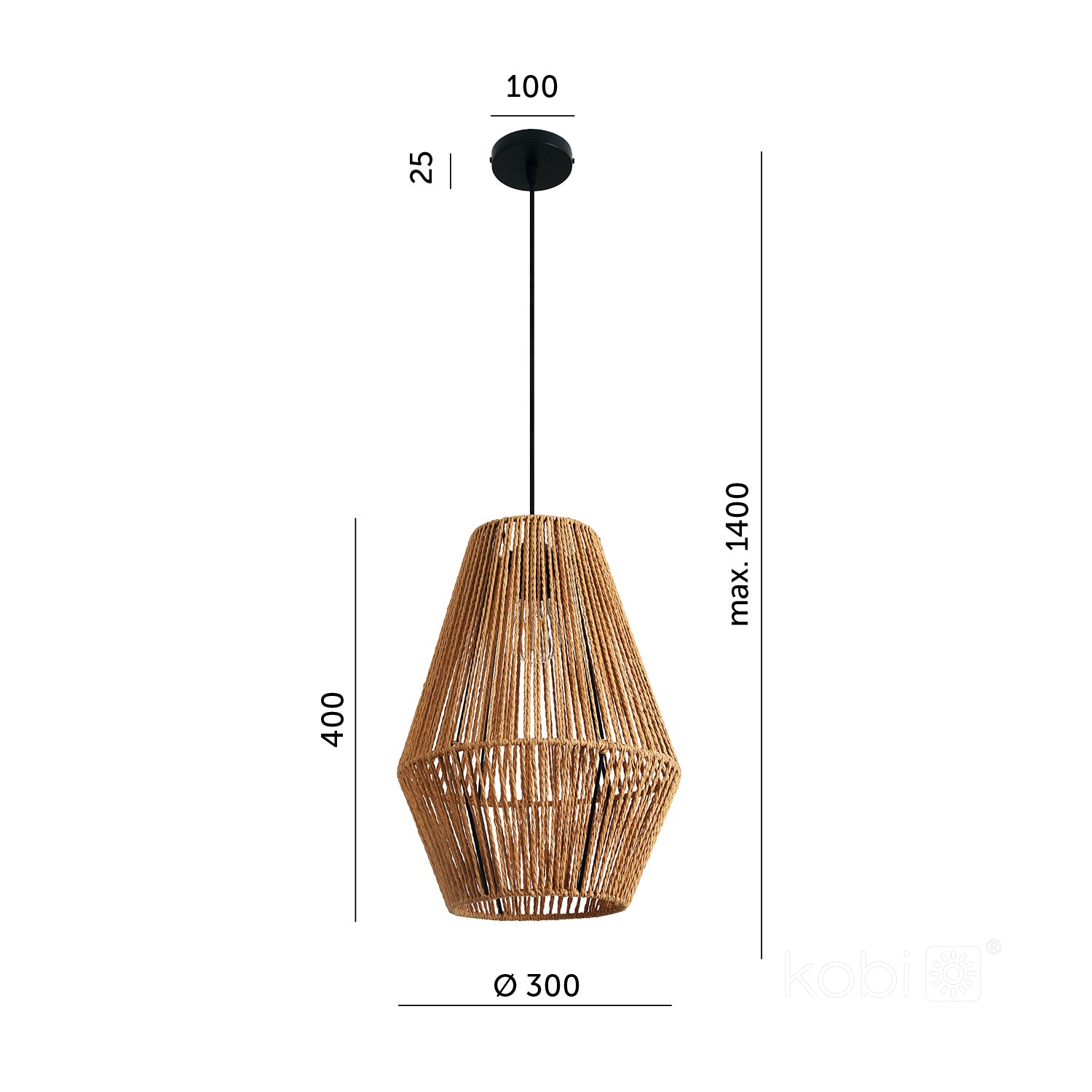Ceiling lamp BOHO SIBU LONG 1xE27 Kobi Design