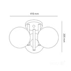 Ceiling lamp GLOBE ELEGANCE ASH S3 3xG9 Kobi Design
