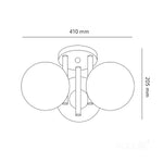 Ceiling lamp GLOBE ELEGANCE ASH S3 3xG9 Kobi Design