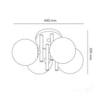 Ceiling lamp GLOBE ELEGANCE ASH S4 4xG9 Kobi Design