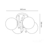 Ceiling lamp GLOBE ELEGANCE ASH S4 4xG9 Kobi Design
