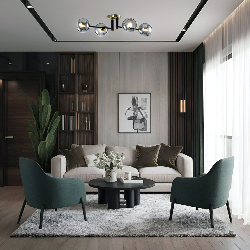Ceiling lamp GLOBE ELEGANCE SMOKE S4 4xE14 Kobi Design