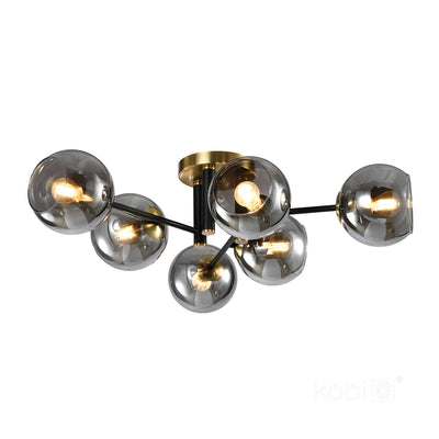 Ceiling lamp GLOBE ELEGANCE SMOKE S6 6xE14 Kobi Design