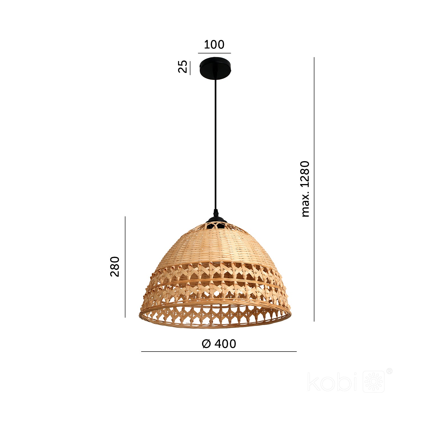 Hanging lamp BOHO BAYOS 1xE27 Kobi Design