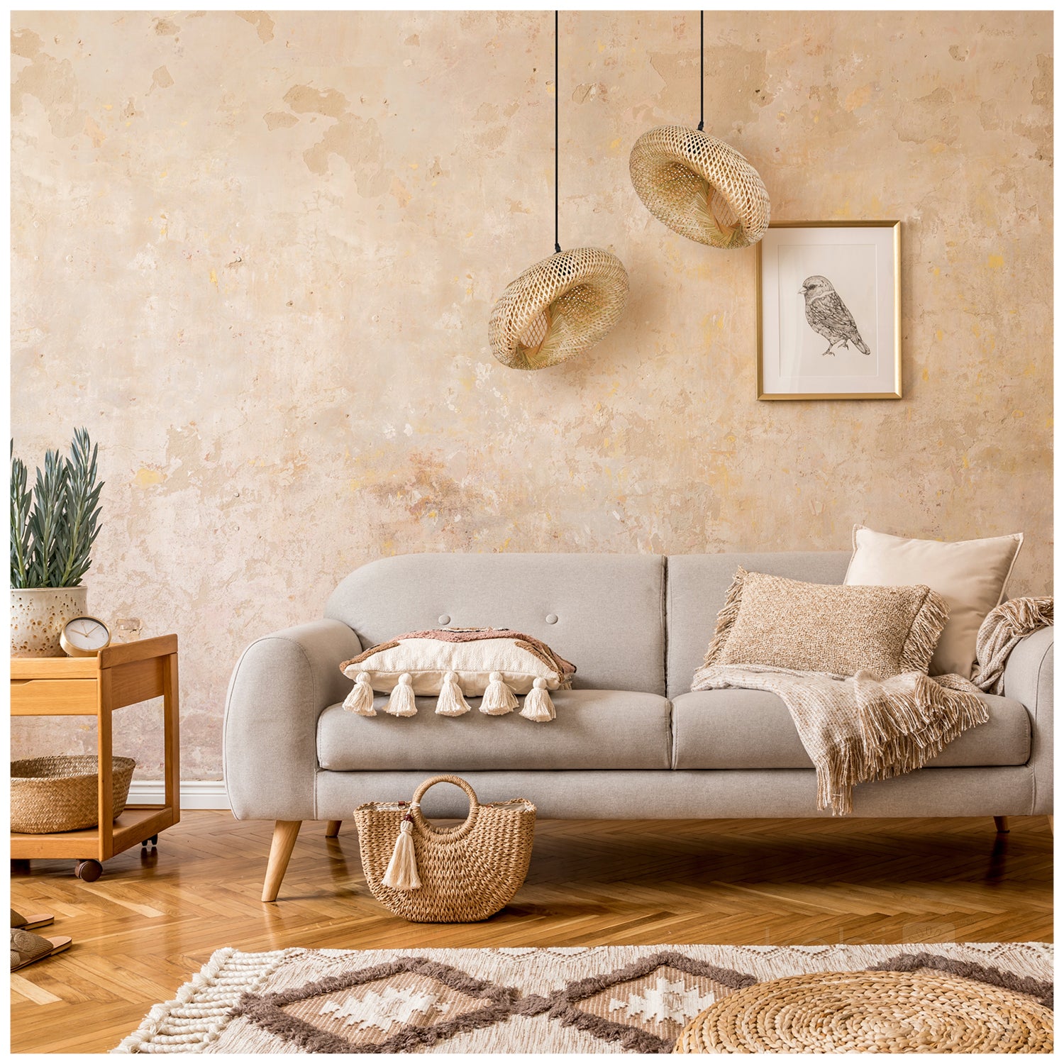 Hanging lamp BOHO BEMIDI M 1xE27 Kobi Design