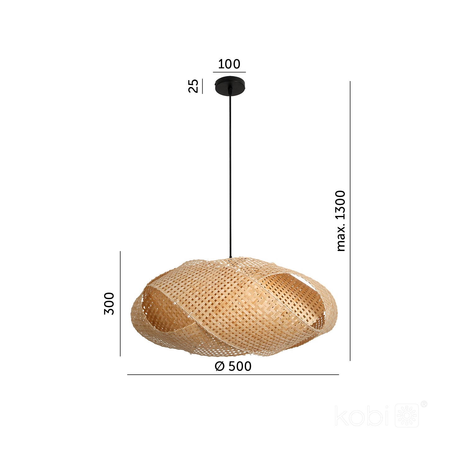 Hanging lamp BOHO BINDUM 1xE27 Kobi Design