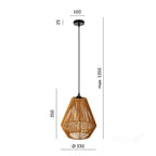 Hanging lamp BOHO SIBU 1xE27 Kobi Design
