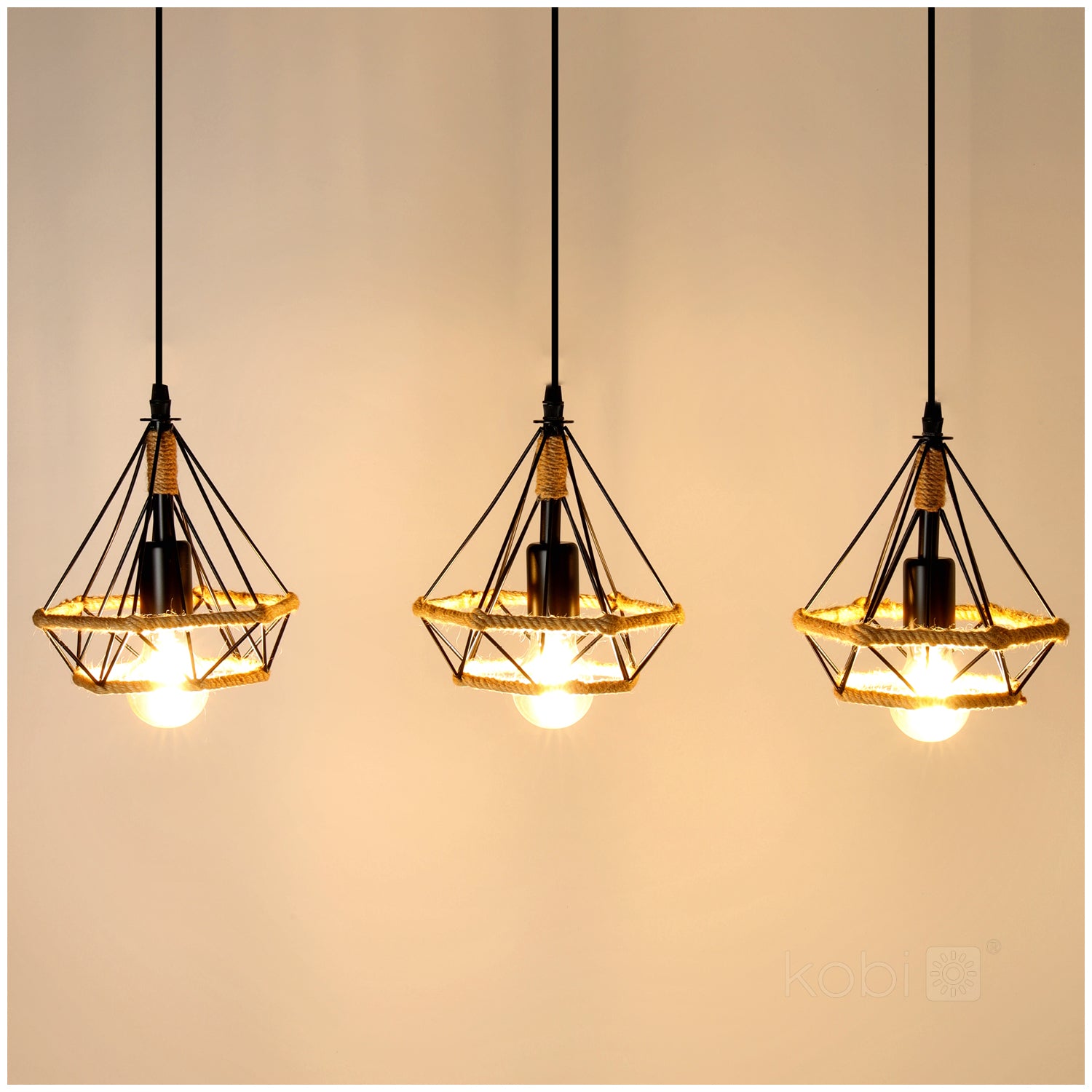 Hanging lamp BOHO SIENA 3xE27 Kobi Design