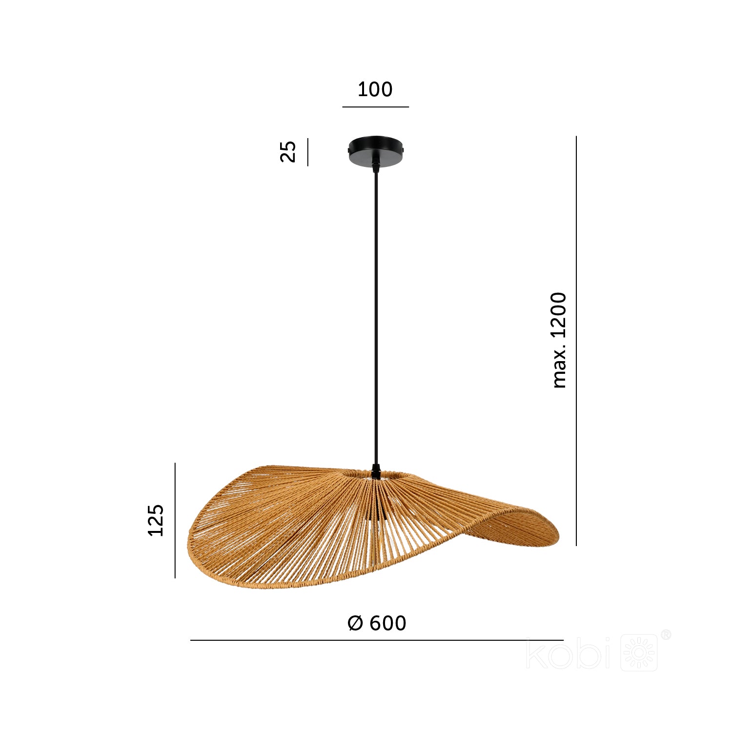 Hanging lamp BOHO VERONA 1xE27 Kobi Design