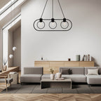 FREDO CIRCLE 3 black pendant lamp