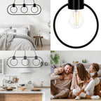 FREDO CIRCLE 3 black pendant lamp