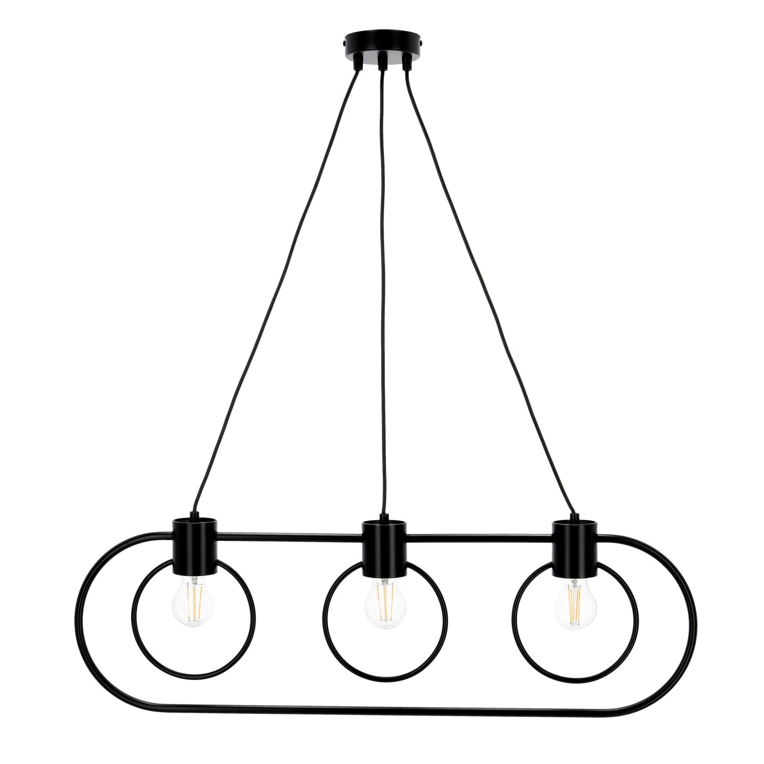 FREDO CIRCLE 3 black pendant lamp