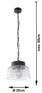 Hanging transparent lamp MARINA