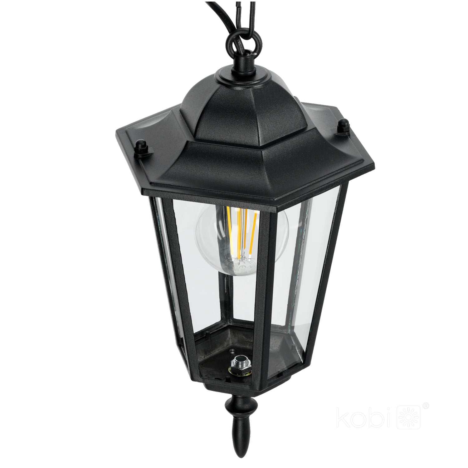 Garden hanging lamp LO4105 1xE27 IP54 black Kobi