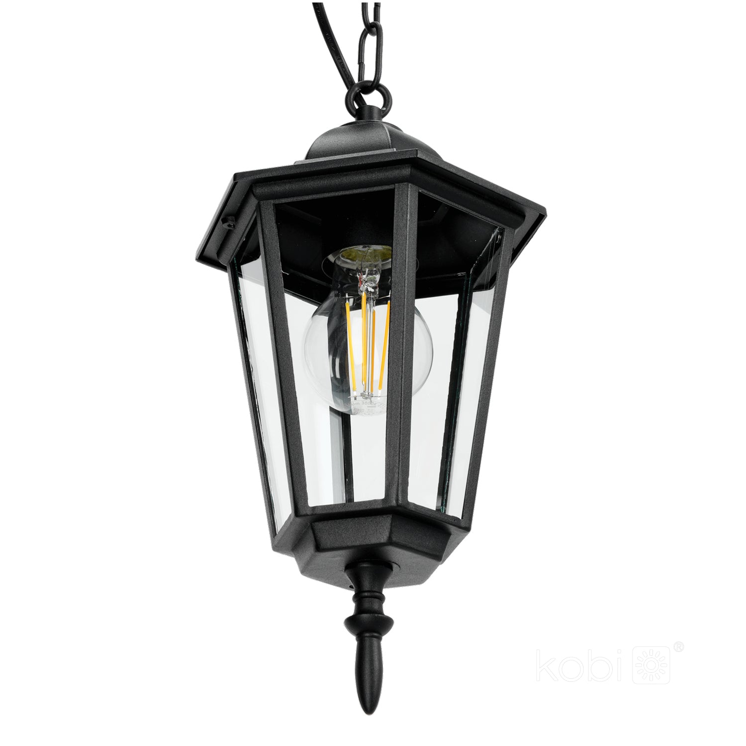 Garden hanging lamp LO4105 1xE27 IP54 black Kobi
